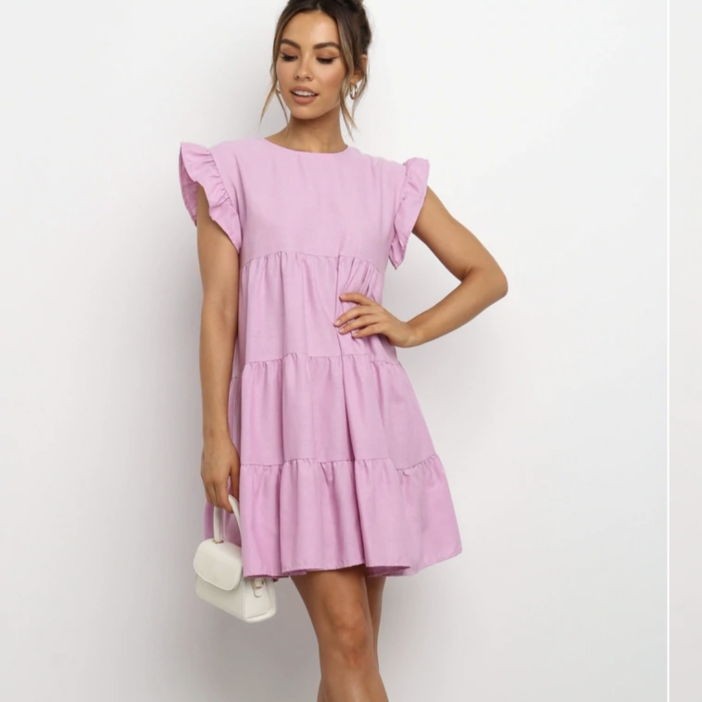 Lilac Petal and Pup Dress